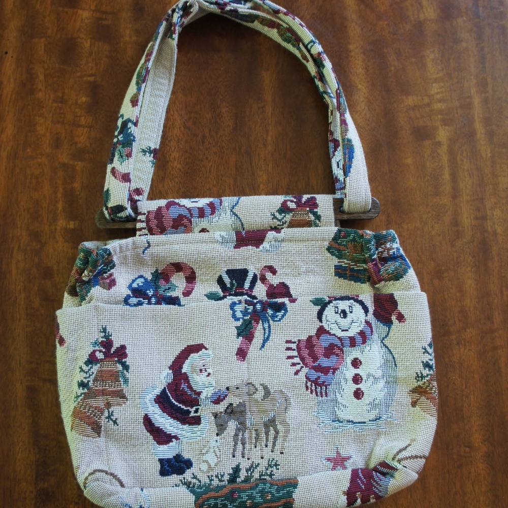 Handmade One of a Kind Christmas Cloth Purse
